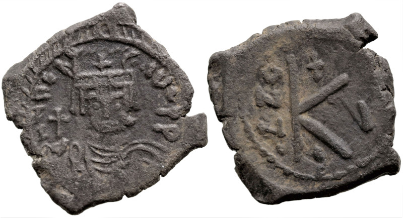 Byzantine
Heraclius (610-641 AD)
AE Half Follis (26.1mm 6.25g)
Obv: Crowned a...