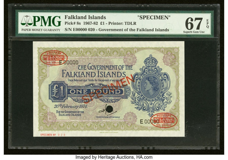 Falkland Islands Government of the Falkland Islands 1 Pound 20.2.1974 Pick 8s Sp...