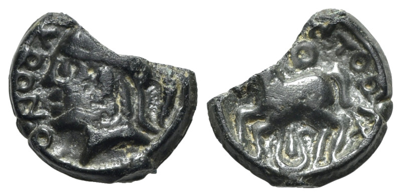 Celtic, Central Gaul. Sequani, c. 50-30 BC. Potin Unit (16mm, 2.50g, 12h), Turon...