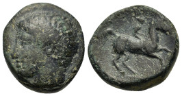 Kings of Macedon. Philip II (359-336) and posthumous issues. Unit, uncertain mint in Macedonia 359-336 BC, Æ (16,5mm, 5.60g). Laureate head of Apollo ...