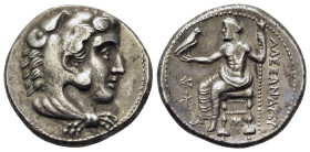 MODERN REPLICA  Kings of Macedon, Alexander III (336-323 BC). MODERN REPLICA of AR Tetradrachm (25,8mm, 17.03g). Struck under Menes or Philotas. Myria...