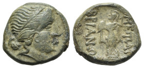 Thrace, Mesambria, c. 275/50-175 BC. Æ (19mm, 6.47g, 12h). Diademed female head r. R/ Athena Promachos l. Topalov, Messambria 16; SNG BM Black Sea 280...