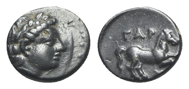 Troas, Gargara, c. 400-284 BC. Æ (9mm, 0.66g, 12h). Laureate head of Apollo(?) r...