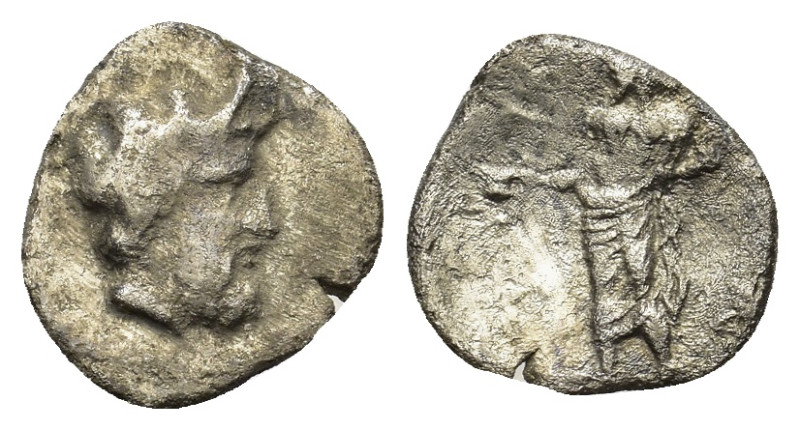 Cilicia, Tarsos(?). Tiribazos(?) (Satrap of Lydia, 388-380 BC.) AR Obol (11,8mm,...