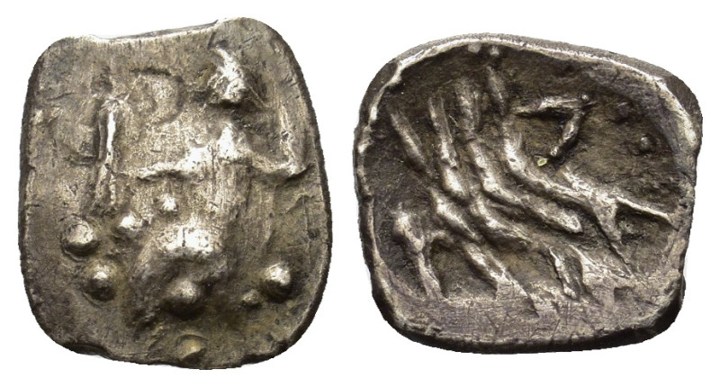 Lykaonia, Laranda, c. 324-323 BC. AR obol (10.3 mm, 0.53 g, 3 h). Baaltars seate...