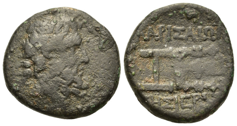 Seleucis and Pieria, Larisa on the Orontes. Æ (20mm, 7.55g). Laureate head of Ze...