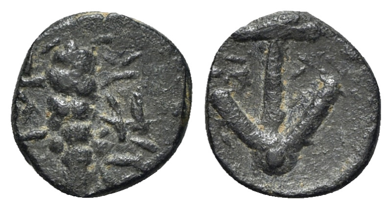 Uncertain mint, c. 2nd-1st century BC. Æ (12mm, 1.07g). Anchor. R/ Club. VF