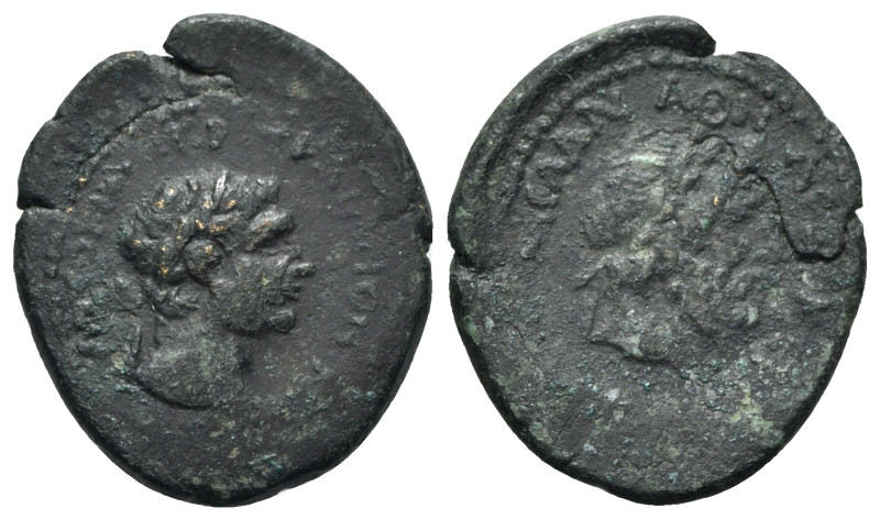 Trajan (98-117). Uncertain mint. Æ (26mm, 5.82g, 12h). Laureate head of Trajan r...