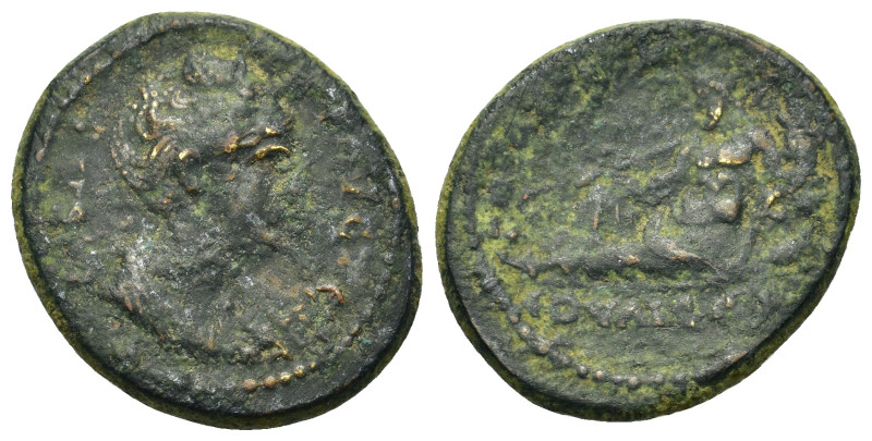 Faustina Senior (Augusta, 138-140/1). Lydia, Iulia Gordus. Æ (23mm, 7,8g). Drape...