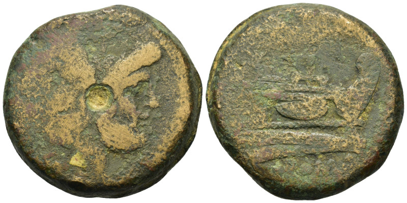 Anonymous, Rome, after 211 BC. Æ As (35,2mm, 40.55g). Laureate head of Janus. R/...