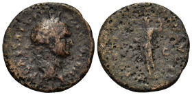 Vespasian (69-79). Æ As (27mm, 8.8g). Rome, AD 76. Laureate head r. R/ Aequitas standing l., holding scales and sceptre. RIC II 890.