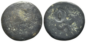 Uncertain ruler, c. 1st century AD. Æ (27mm, 9.55g). Uncertain bust type. R/ Large SC; c/m: kernel(?). Coin poor