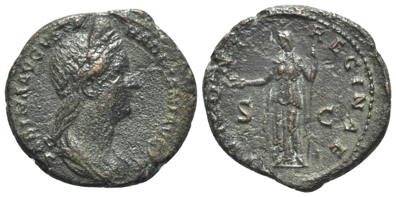 Sabina (Augusta, 128-136/7). Æ Dupondius or As (28mm, 11.95g, 6h). Rome, 133-5. ...