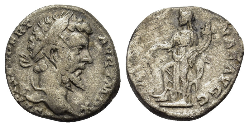 Septimius Severus (193-211). AR Denarius (16,5mm, 2.66g). Laureate head r. R/ An...