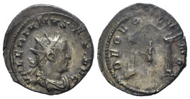 Valerian I (253-260). AR Antoninianus (24mm, 3.84g, 12h). Colonia Agrippinensis, 258-259. Radiate, draped and cuirassed bust r. R/ Vulcan standing r. ...