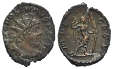 Postumus (260-269). Antoninianus (21mm, 2.91g, 6h). Treveri, AD 269. Radiate, draped and cuirassed bust r. R/ Victory standing r., holding long palm. ...