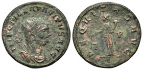 Tacitus (275-276). BI Radiate (22mm, 3.50g). Siscia, AD 275. IMP C M CLA TACITVS AVG, radiate, draped and cuirassed bust to right. R/AEQVITAS AVG, Aeq...