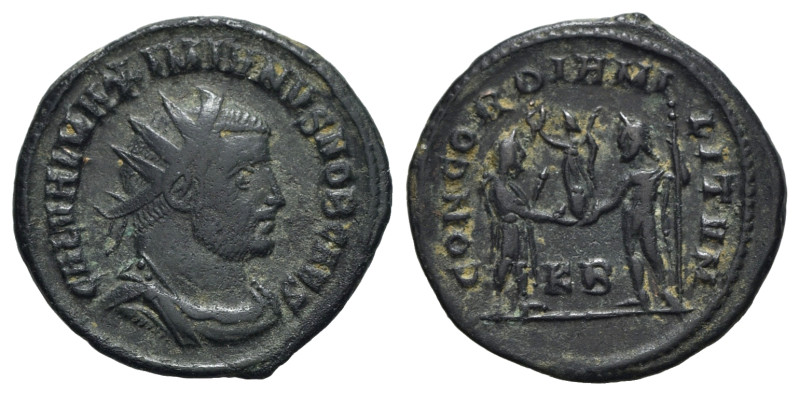 Galerius (305-311). Æ Radiate (21mm, 3.44g, 6h). Cyzicus, 295-9. Radiate and dra...