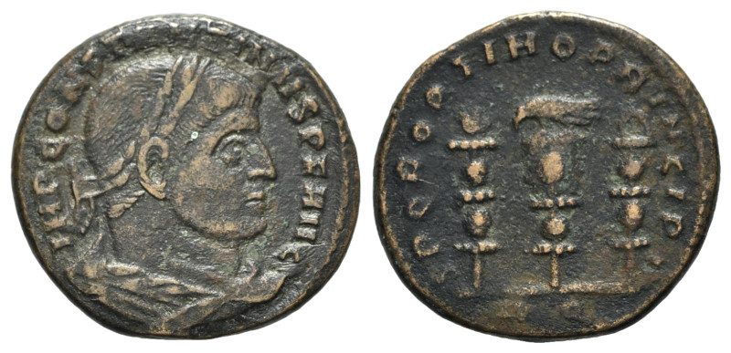 Constantine I (307/310-337). Æ Follis (22mm, 5.06g, 12h). Rome, 312-3. Laureate ...