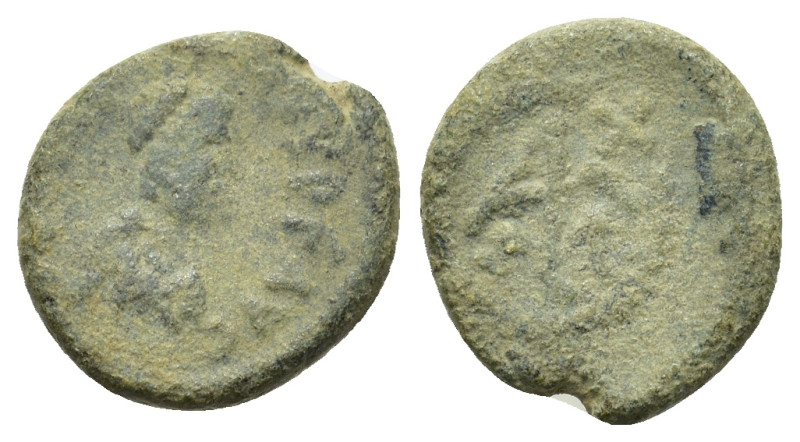 Marcian (450-457). Æ Nummus (11,1mm, 1.1g). Constantinople. Pearl–diademed, drap...