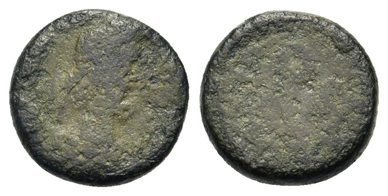 Uncertain Late Roman Æ with monogram (9mm, 1.00g)