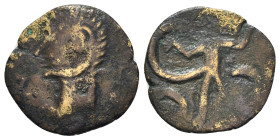 Barbaric Imitation of a Roman Imperial issue, c. 2nd-3rd century? (22mm, 3.75g, 12h). Bare head l. R/ Figure standing l. Good Fine