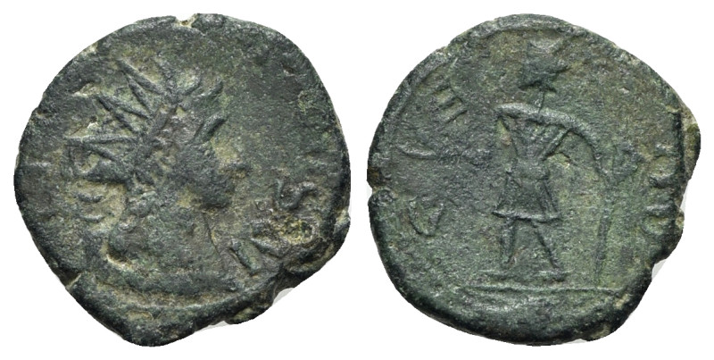 Barbarous Radiate, imitating Tetricus II (18mm, 2.74g, 3h). Radiate, draped and ...