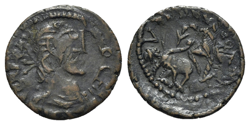 Barbaric imitation, c. 4th-5th century. Æ (16mm, 1.55g, 12h). Diademed bust r. R...