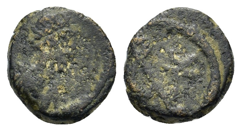 Anastasius I (491-518). Æ Nummus (8,2mm, 0.7g). Constantinople, AD 491-498. Diad...