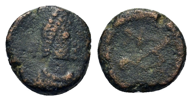 Anastasius I (491-518). Æ Nummus (7,8mm, 0.64g). Constantinople, AD 491-498. Dia...