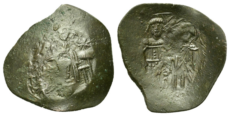 Manuel I Comnenus (1143-1180). Æ Trachy (24mm, 1.96g). Constantinople. Christ Pa...