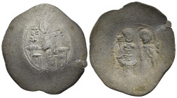 Manuel I Comnenus (1143-1180). Trachy (Billon, 27mm, 2,90g.), Constantinople, c. 1167-1183(?). IC - XC Christ Pantokrator enthroned facing; no star to...