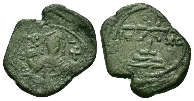 Manuel I Comnenus (1143-1180). Æ Tetarteron (19,5mm, 2.44g) . Thessalonica. Faci...