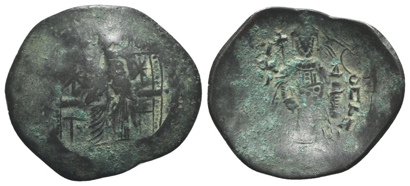 Isaac II (First reign, 1185-1195). BI Trachy (28mm, 3.33g, 6h). Constantinople. ...