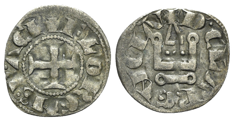 Principality of Achaea. Florent de Hainaut (1289-1297). BI Denier (19mm, 0.72g)....