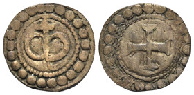 Italy, Firenze. Æ Mercantile Tessera - Token, 14th-15th century (19.5mm, 2.94g). Orb or cross-omega monogram. R/ Cross potent. A. Banti, Tessere merca...