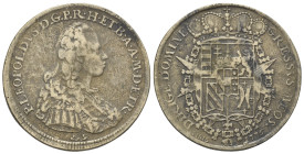 Italy, Firenze. Pietro Leopoldo I (1765-1790). AR Francescone - 10 Paoli 1776 (40mm, 21.15g, 6h). MIR 349. Near VF