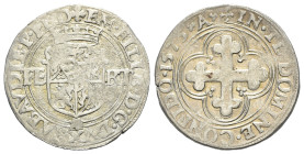 Italy, Savoia. Emanuele Filiberto Duca (1559-1580). AR Bianco 1575 (26.5mm, 4.43g, 11h). MIR 520ab. Near VF