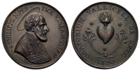 Vatican. Pio VIII (1829-1830). Æ Medal (46,8mm, 32g) 1830. For the Vallicellian oratory.