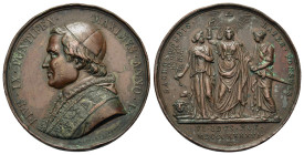 Vatican. Pio IX (1846-1878). Æ Medal (53,5mm, 37,6g) 1846. For possession of the Lateran.