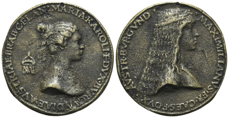 Austria, Maximilian I (1493-1519). Æ Medal (48mm, 34.34g, 12h). Bust of Maximili...