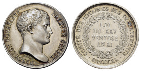 France. Napoleon I (1804-1814). AR Medal (32,2mm, 13g) 1840.