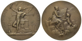 France. Paris. Æ Medal (43,7mm, 28,7g) 1900. Universal Exhibition for the Monnaie de Paris.