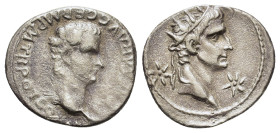 Gaius (Caligula), with Divus Augustus (37-41). Replica of AR Denarius (18mm, 2.60g). Lugdunum, AD 37. Bare head of Gaius r. R/ Radiate head of Divus A...