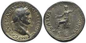 Vespasian (69-79). Replica of Æ Sestertius (36mm, 20.18g, 6h). Laureate head r. R/ Salus seated l., holding patera and sceptre. Replica made by WRL (W...