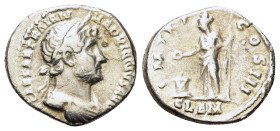 Hadrian (117-138). Replica of AR Denarius (19mm, 3.00g). Rome, 119-122. Laureate head r. R/ Clementia standing l., sacrificing out of patera over alta...