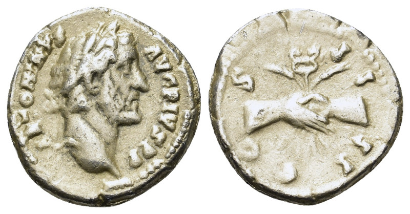 Antoninus Pius (138-161). Replica of AR Denarius (19mm, 3.00g). Rome. Laureate b...