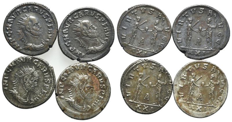 Carus (282-283). Lot of Replicas of 4 Antoninianii. Modern replicas for study