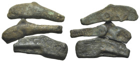 Skythia, Olbia, lot of 3 Cast Æ coins, to be catalog. Lot sold as is, no return