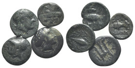 Lot of 4 Greek Æ coins, to be catalog. Lot sold as is, no return